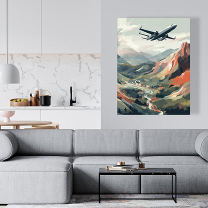 Shallow flight - 32"x32" Canvas