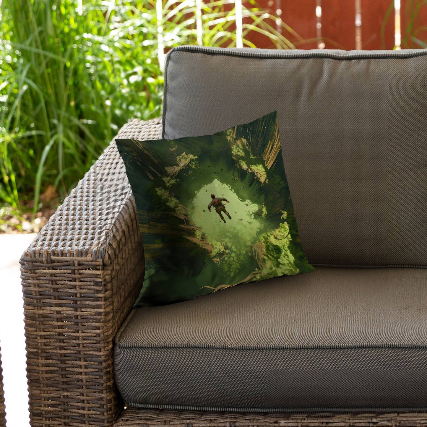 In the unknown - Throw pillow - Print on demand