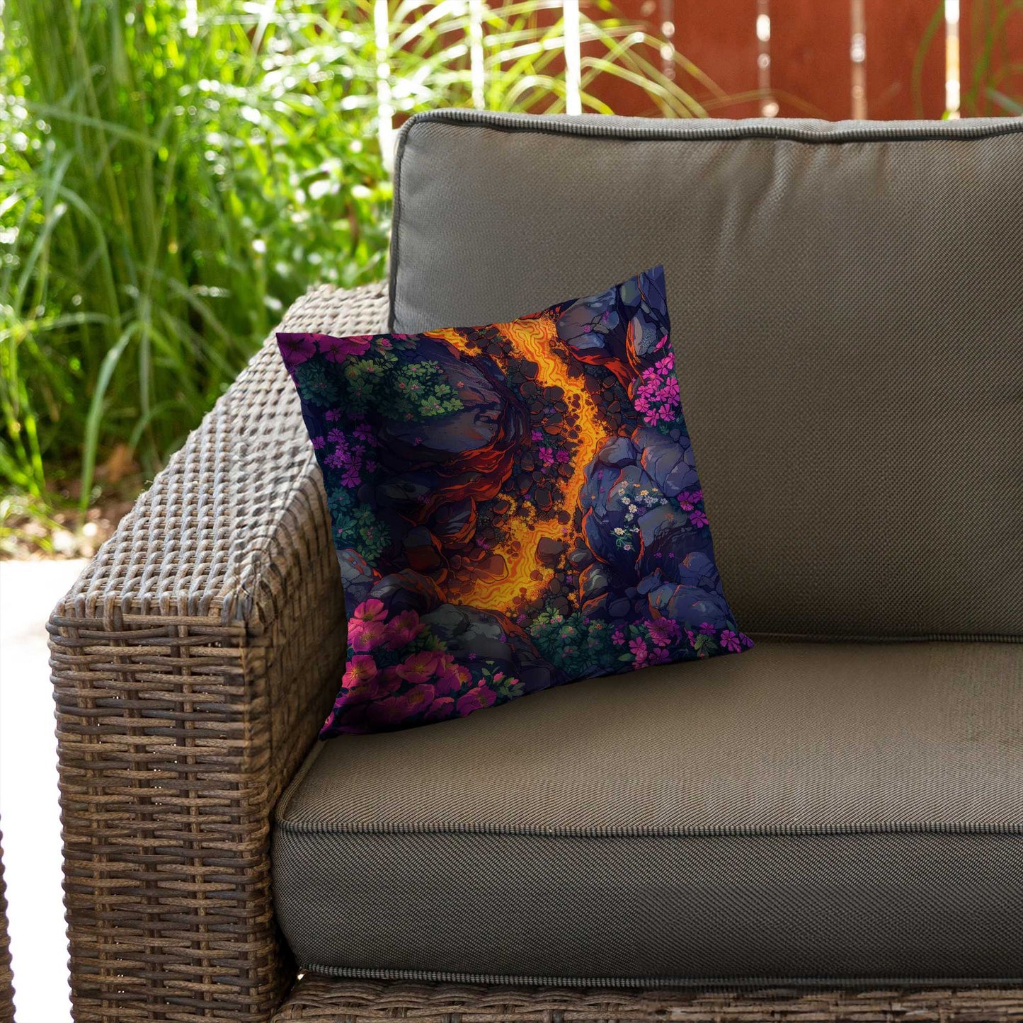 Coussin décoratif en sergé de polyester Hot River - Décoration intérieure confortable