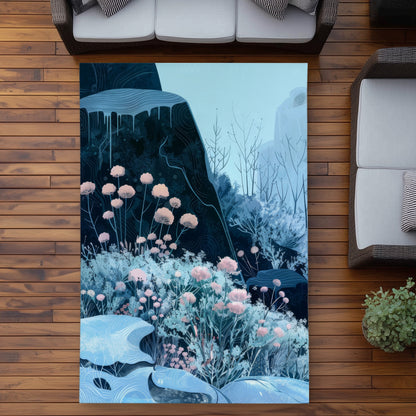 Annual Freeze Blue Outdoor Area Rug | Home Decor Essentials