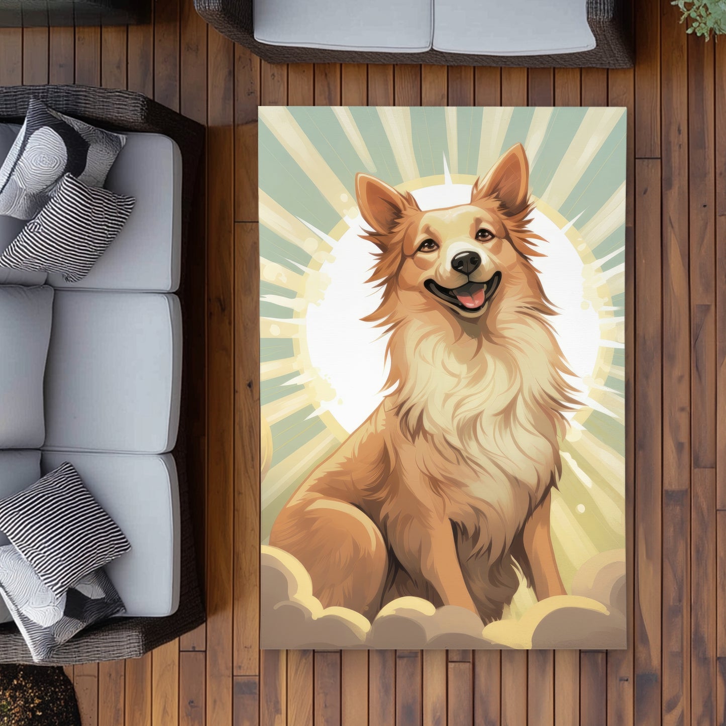 Who's a good boy - Turquoise Outdoor Area Rug for Home Decor