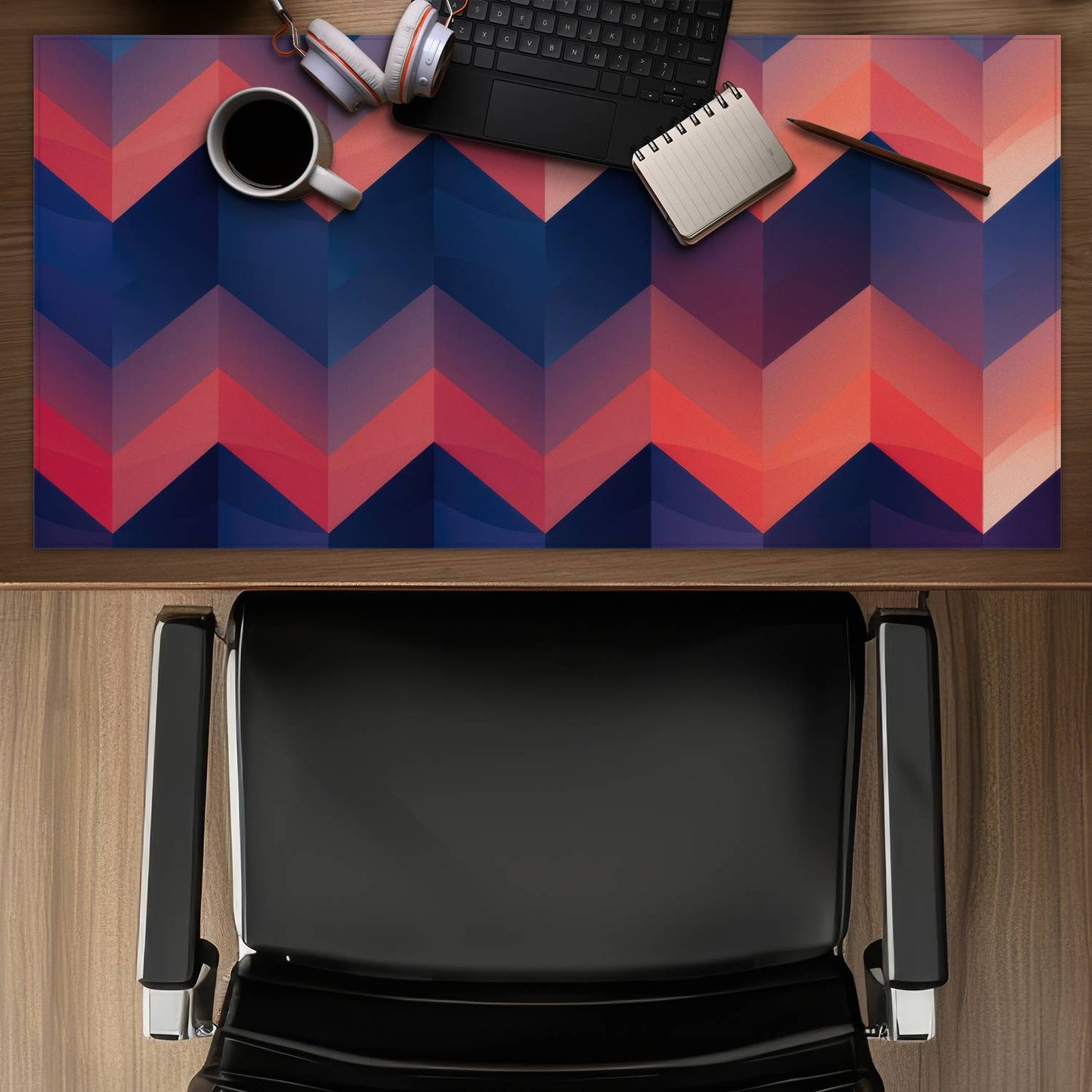 Heat Waves Red Gaming Mat | Stylish Home Decor Accessory