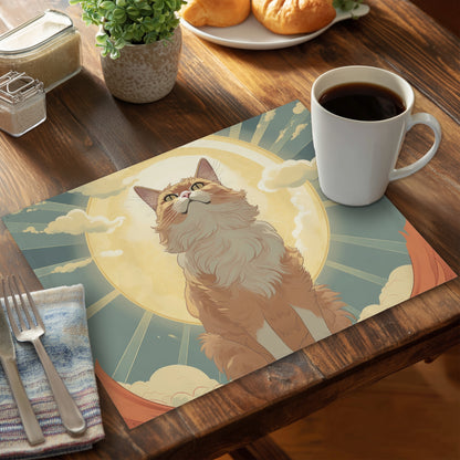 Moewing Above - White Polyester Placemat for Home Decor