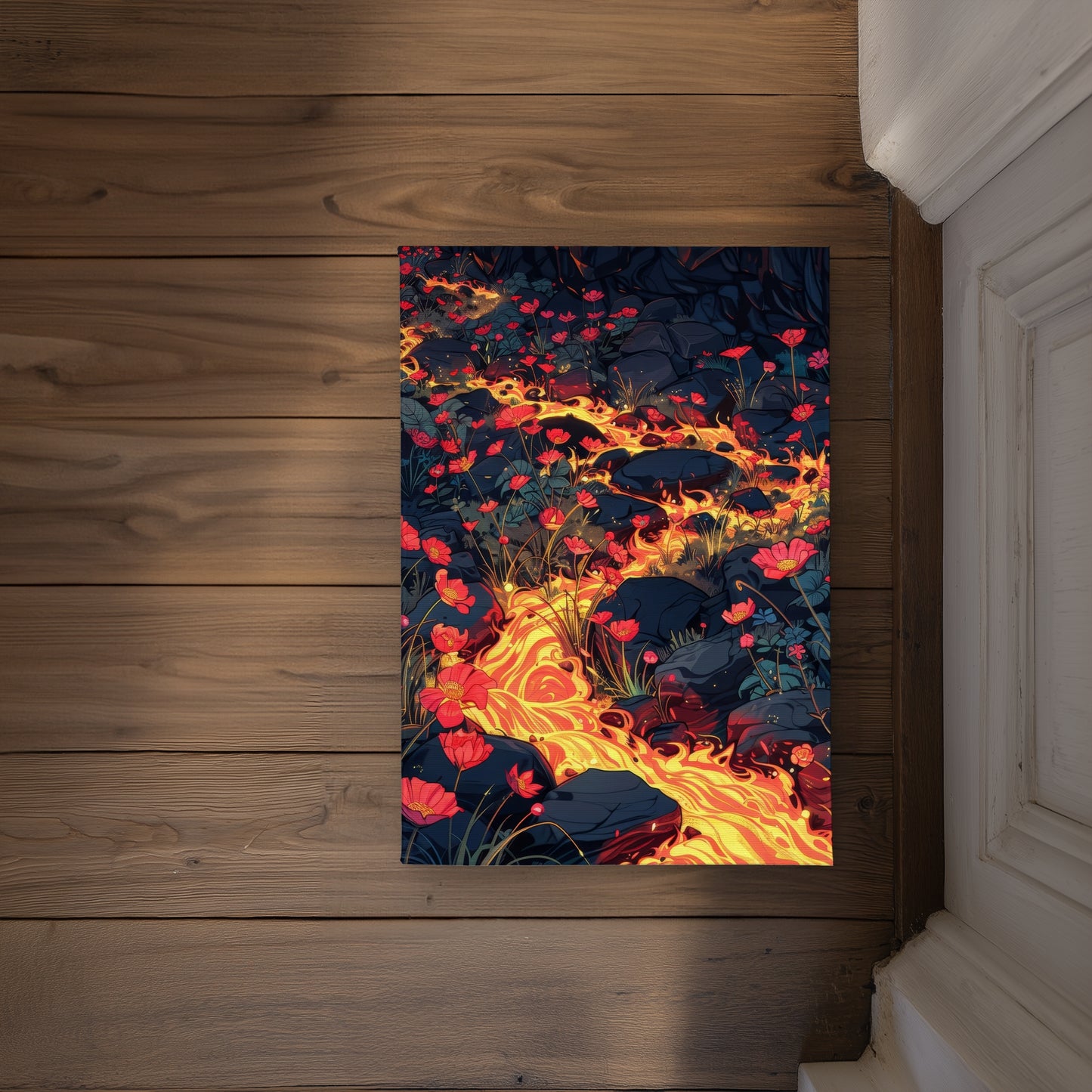 Dodging Nature Yellow Indoor Outdoor Door Mat - Home Decor