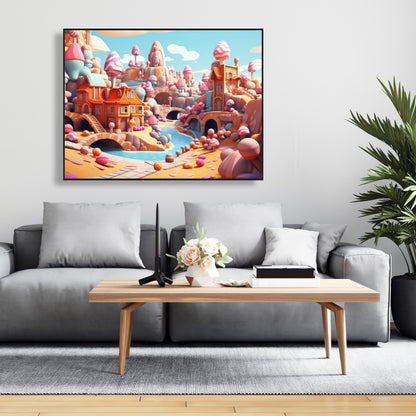 Sweet kingdom - 36"x36" Framed canvas