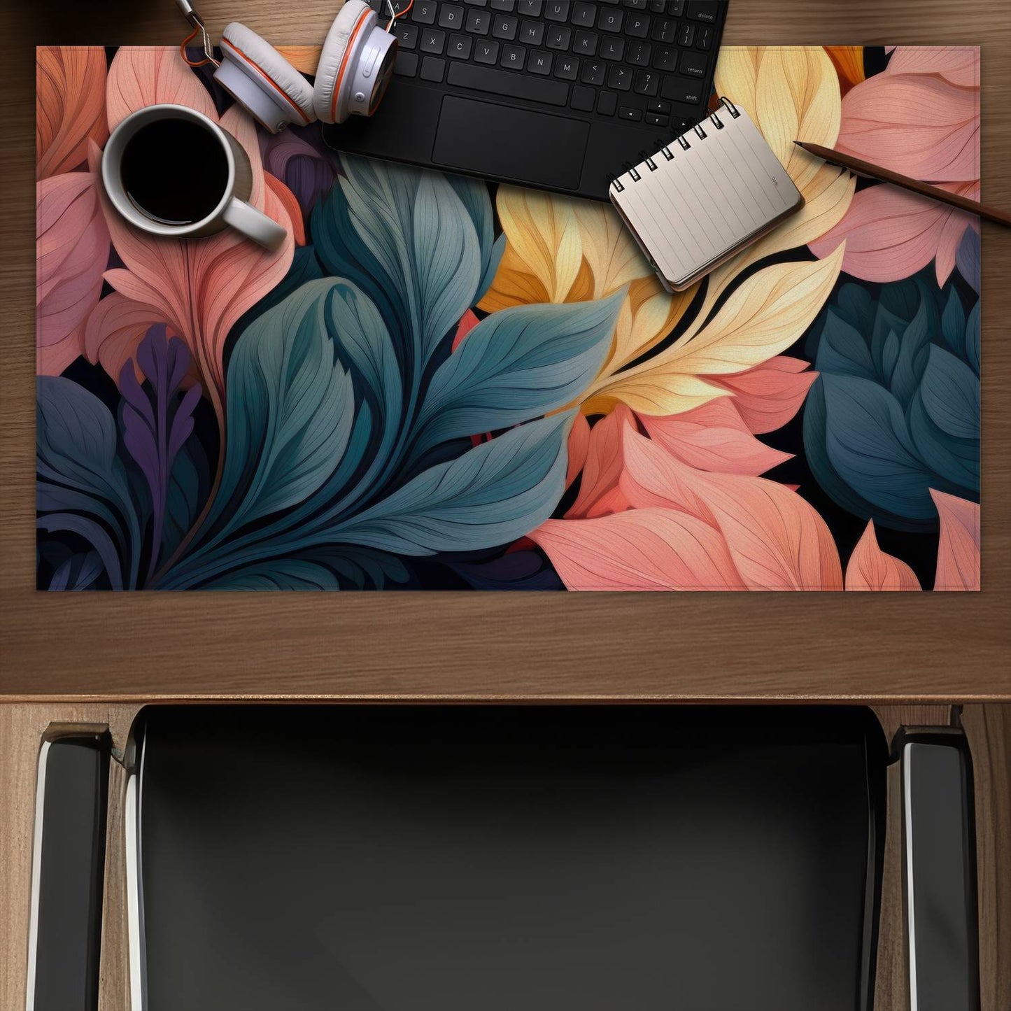 Pastel bloom - Desk mat - Print on demand