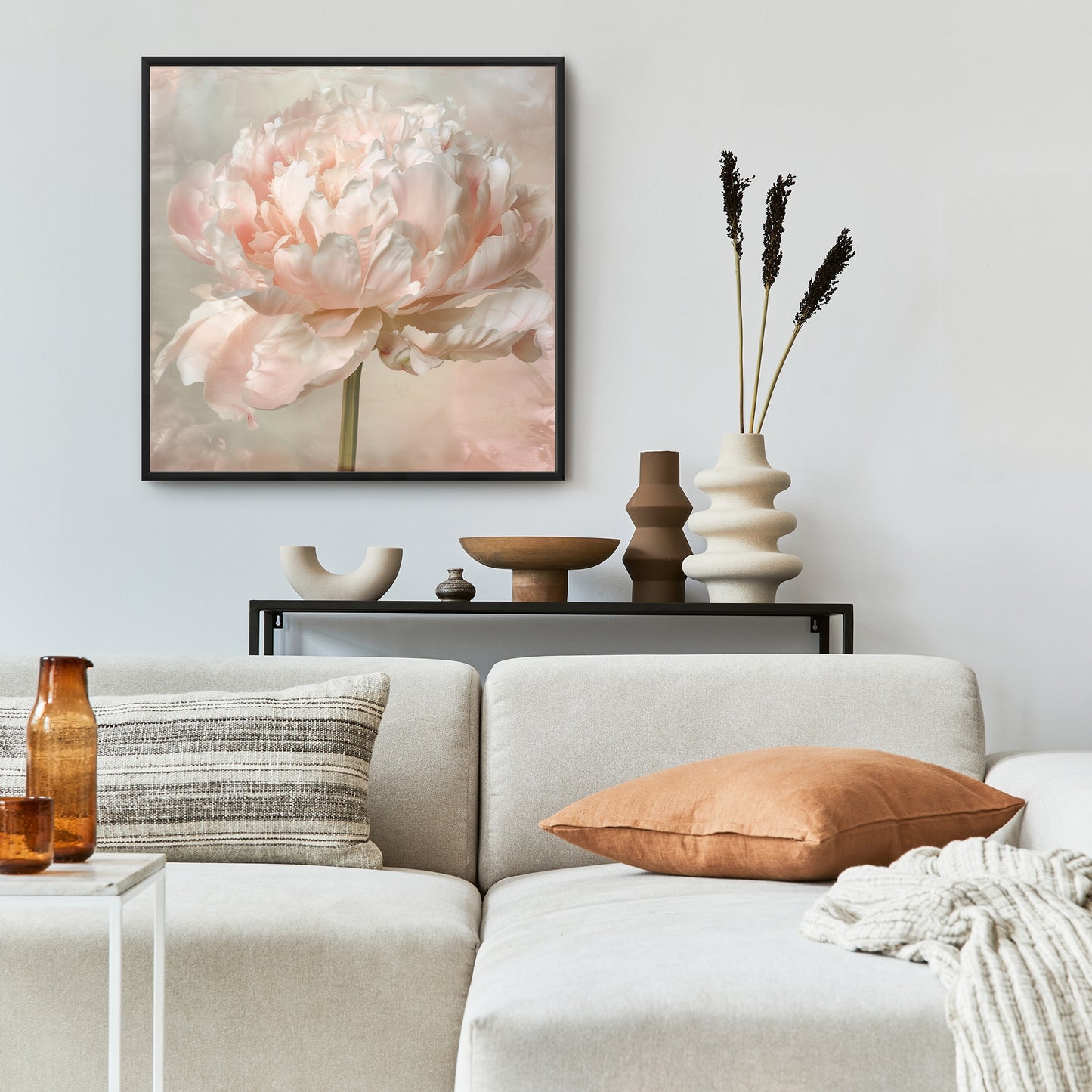 Peony - 24"x24" Framed canvas