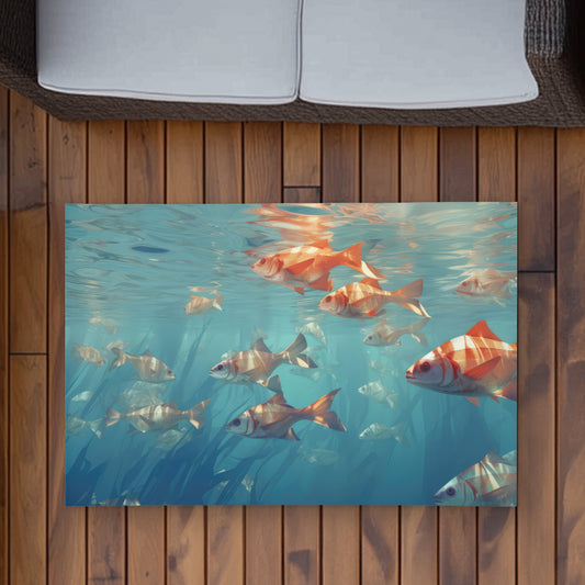 Surface tension Blue Outdoor Area Rug for Home Decor | Stylish