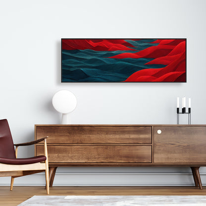 Red Sea - Red Framed Canvas Art for Home Decor