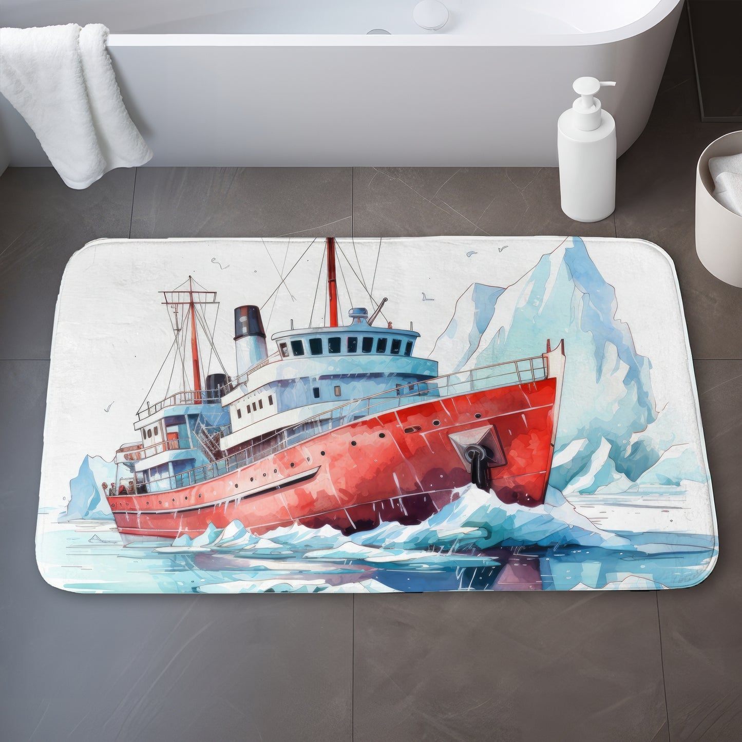 Breaking the ice - 17"x24" Bath mat