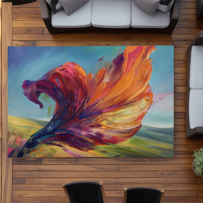 The Leaf - Blue Outdoor Area Rug | Stylish Design