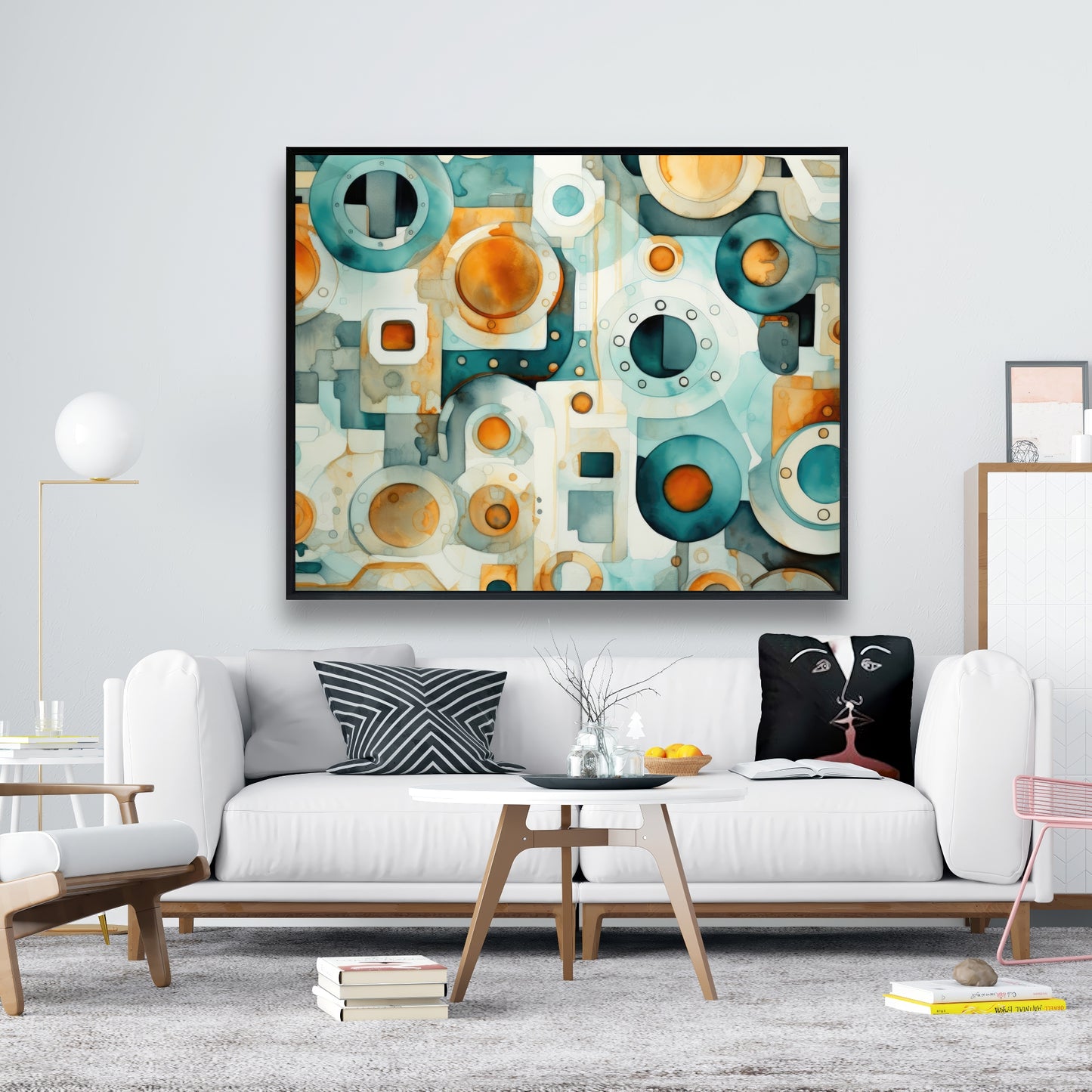 Decomposed porthole - 36"x36" Framed canvas