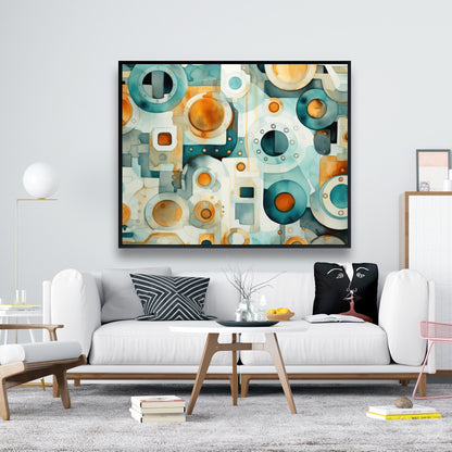 Decomposed porthole - 36"x36" Framed canvas