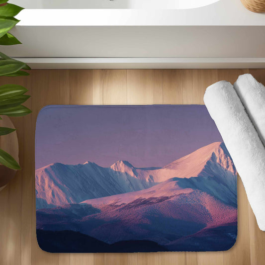 Rising Snow White Bath Mat | Elegant Home Decor Accent