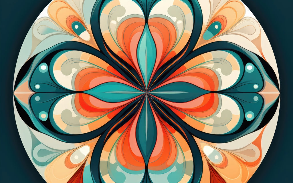 Peaceful Mandala Orange Indoor Outdoor Door Mat - Home Decor