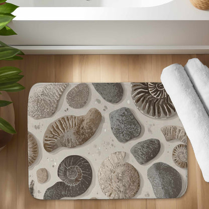 Timeless Fossil Flow Bath Mat | Stylish Home Decor