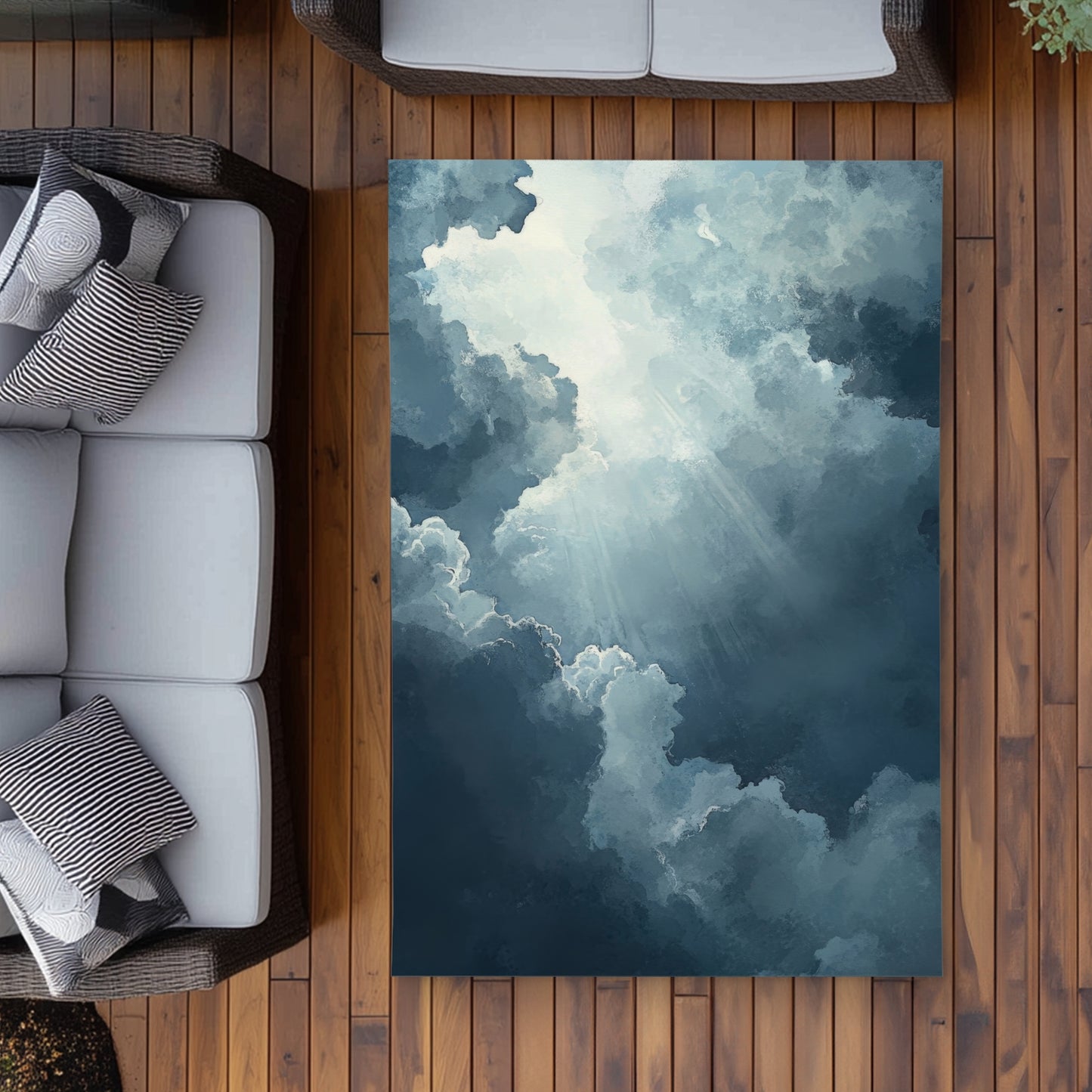 Afterglow White Outdoor Area Rug | Stylish Home Decor