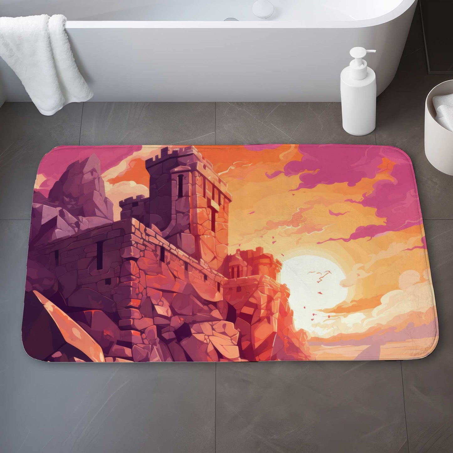 The Setting Rampart - Purple Bath Mat for Home Decor