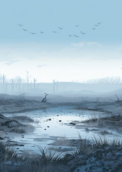Swampy Lands Blue Bath Mat | Stylish Home Decor Accessory