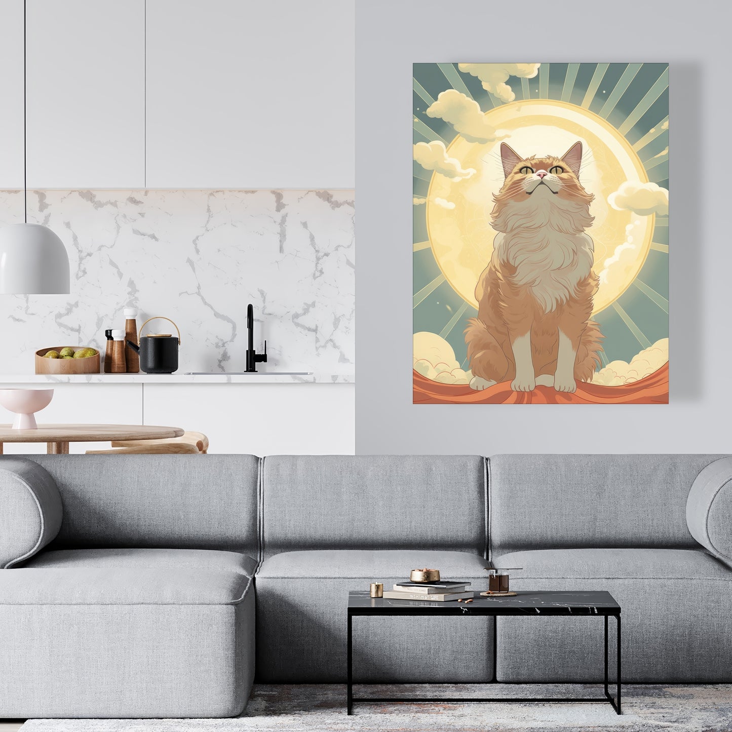 Moewing Above - Blue Canvas Art | Stylish Design