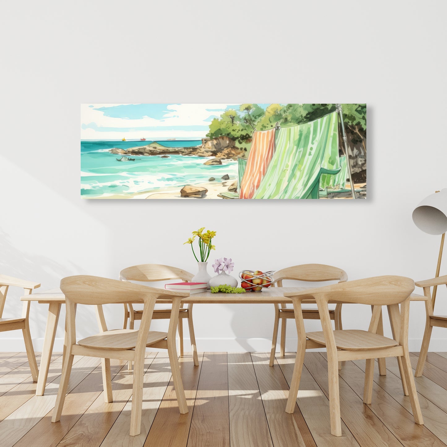 Beach Calm - Turquoise Canvas Wall Art for Home Decor