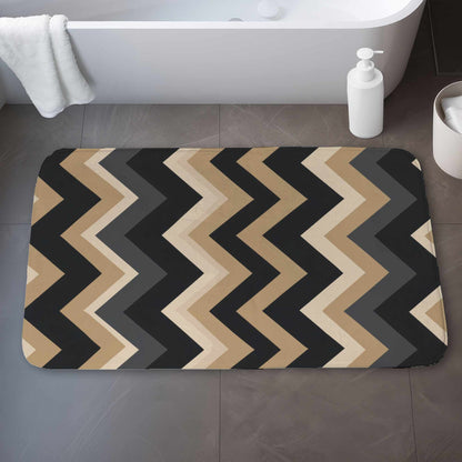 Earth Tone Waves Bath Mat | Cozy Home Decor Rug