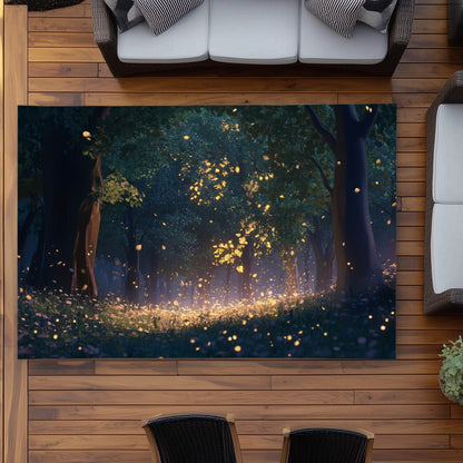 Tapis d'extérieur Glowing Leaves | Accessoire de décoration intérieure élégant