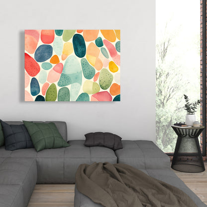 Seedy Shapes - Blue Canvas for Stylish Home Decor