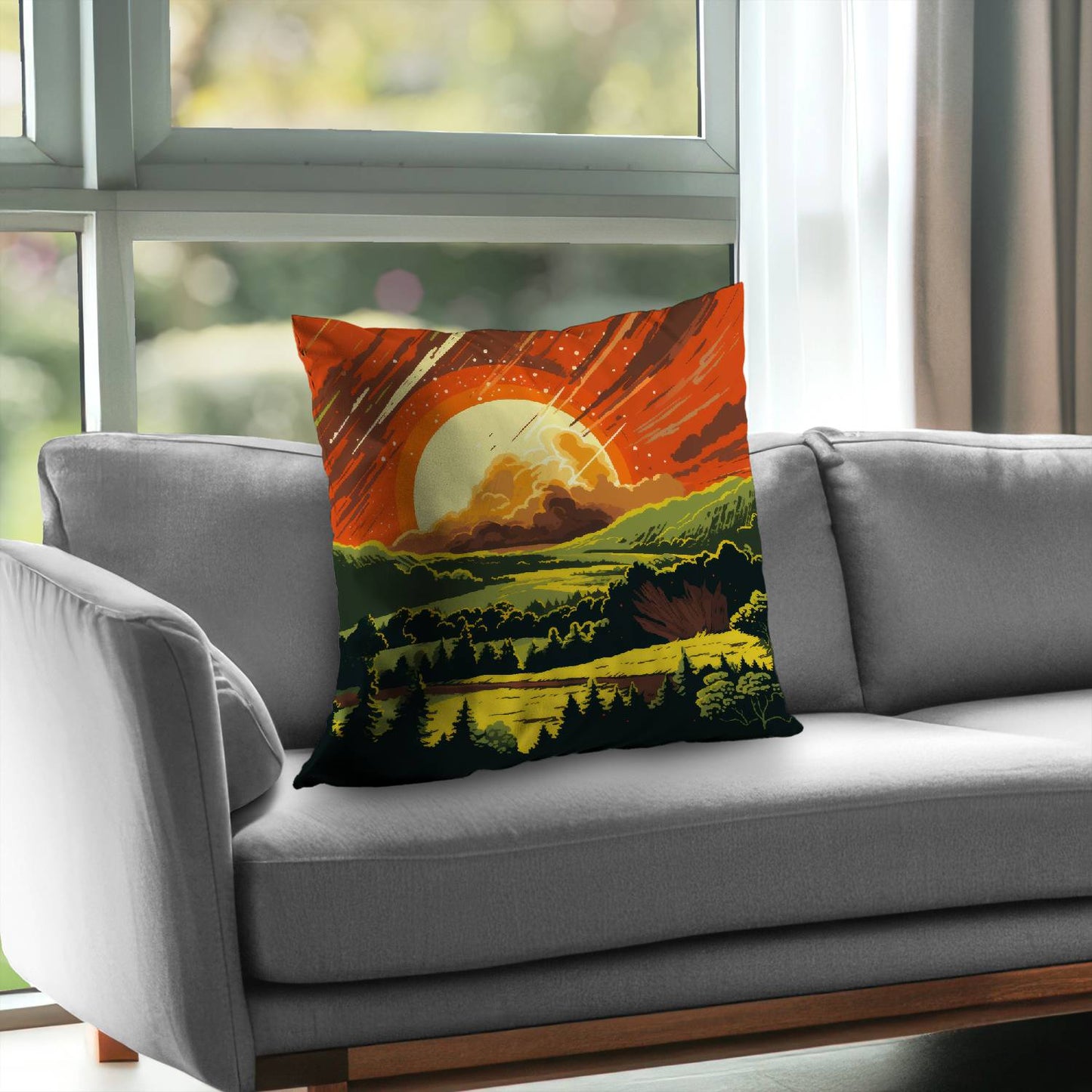Last Days Orange Poly Twill Throw Pillow Insert for Home Decor