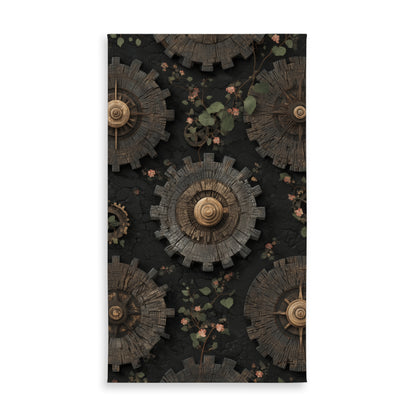 Cog Pattern Brown Indoor Outdoor Tablecloth | Home Decor