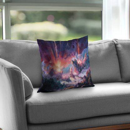 Beaming signal Poly Twill Throw Pillow - Home Decor Accent