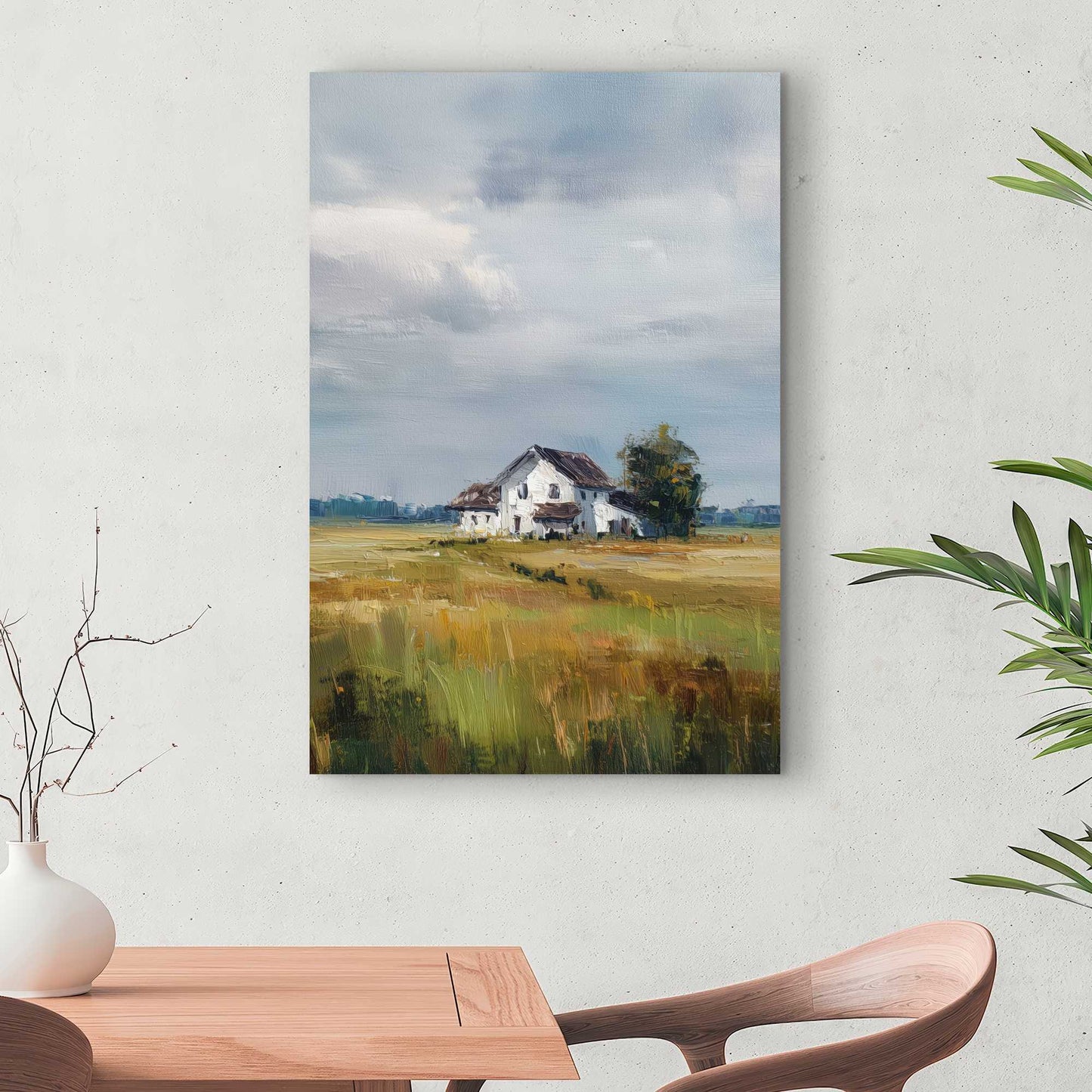 Marsh White Canvas for Home Decor - Stylish Wall Art