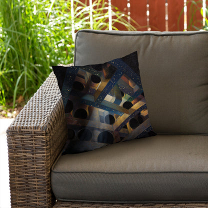 Pipe Dream Poly Twill Throw Pillow - Stylish Home Decor