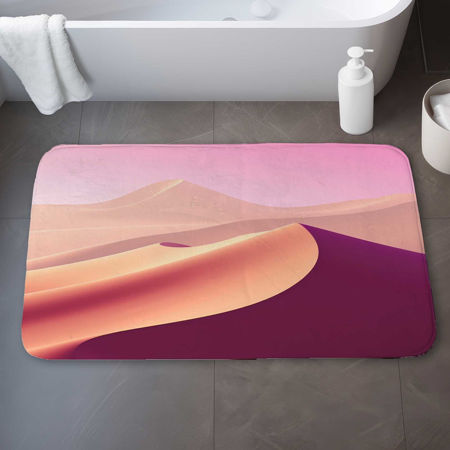 Calm Dunes Beige Bath Mat | Elegant Home Decor Essential