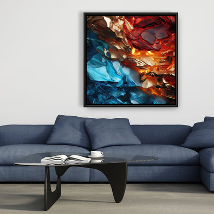 Mineral contrast - 36"x36" Framed canvas