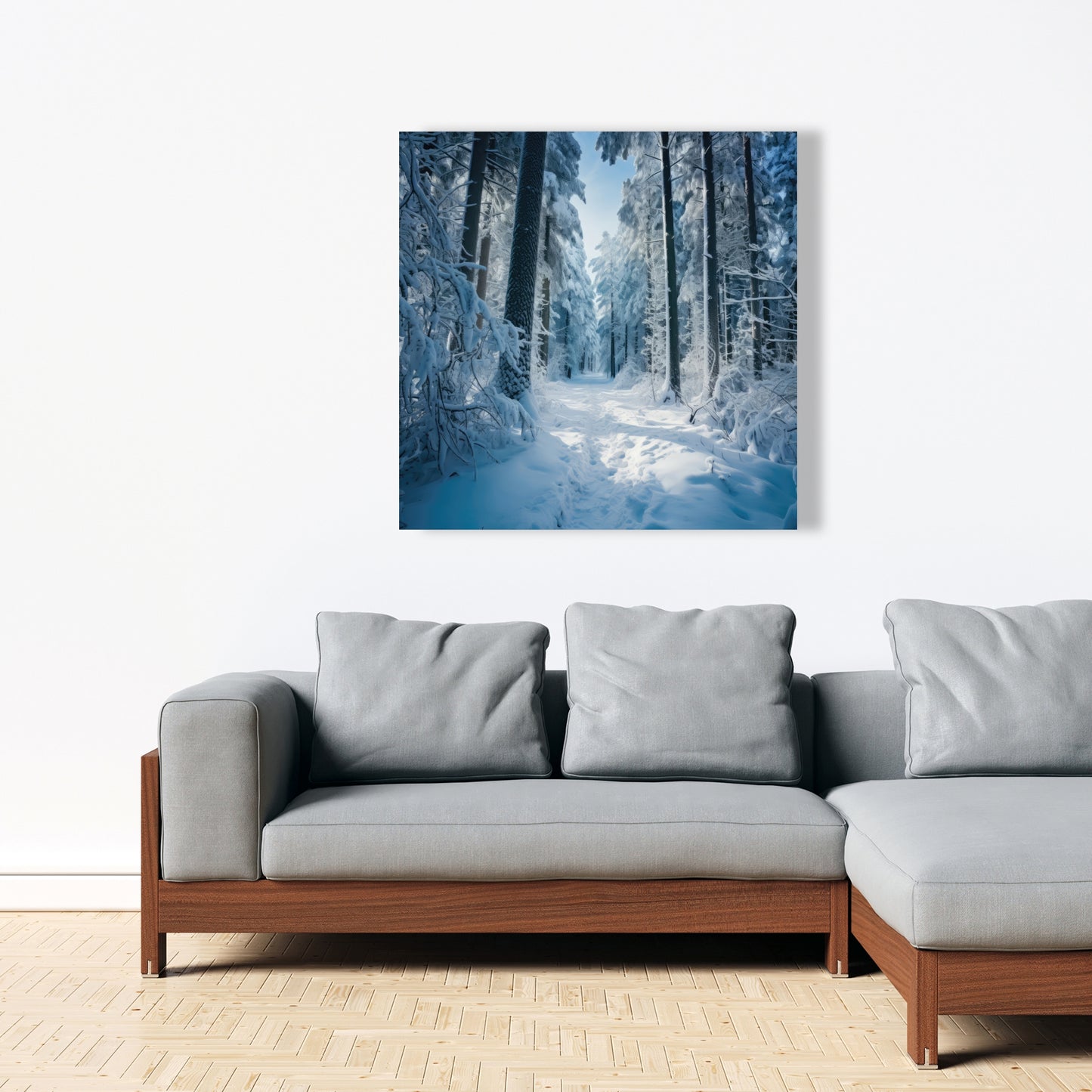 Cold forest - 32"x32" Canvas