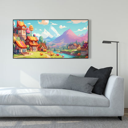 Sweet town - 36"x36" Framed canvas