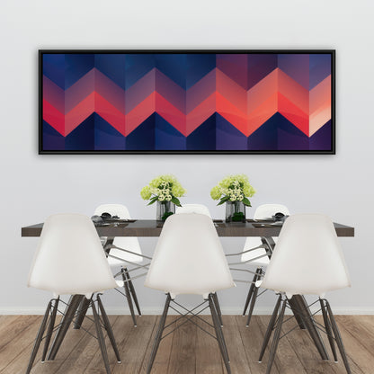 Heat Waves - Red Framed Canvas Art for Home Decor