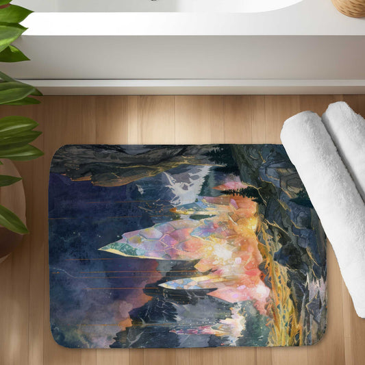 Growing Strong Orange Bath Mat for Home Decor | Cozy Style