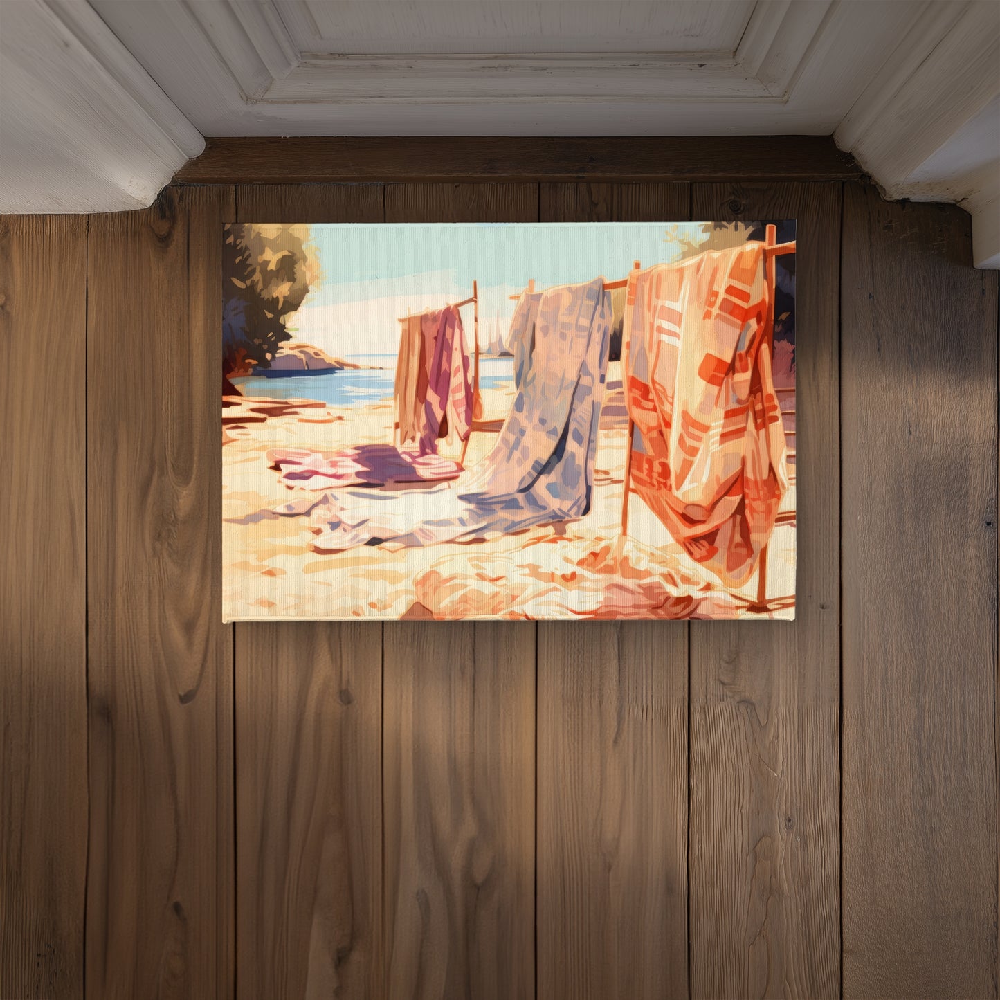 Warm Sands Beige Indoor Outdoor Door Mat - Home Decor