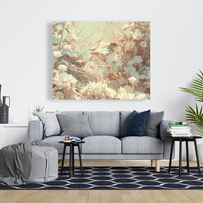 The Nest - Beige Canvas for Elegant Home Decor | Stylish Art