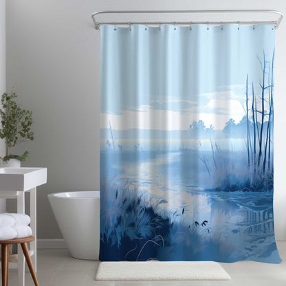 Cold Swamp Shower Curtain | Home Decor Bathroom Accent