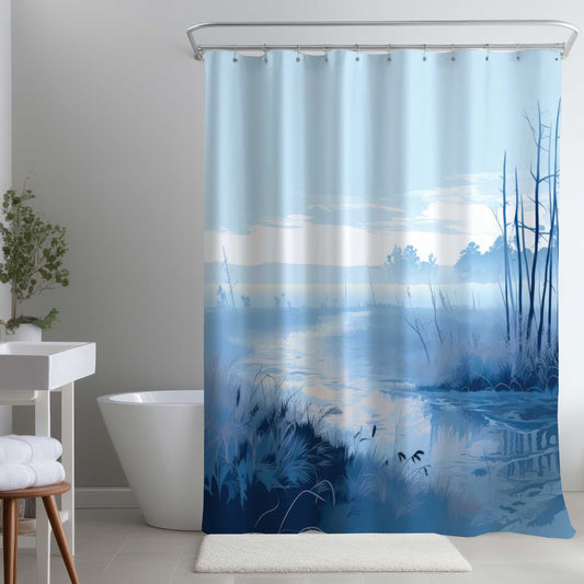 Rideau de douche Cold Swamp | Accent de salle de bain pour la maison