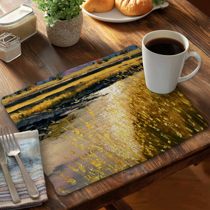 Set de table tressé Golden Stream Glow pour la décoration intérieure