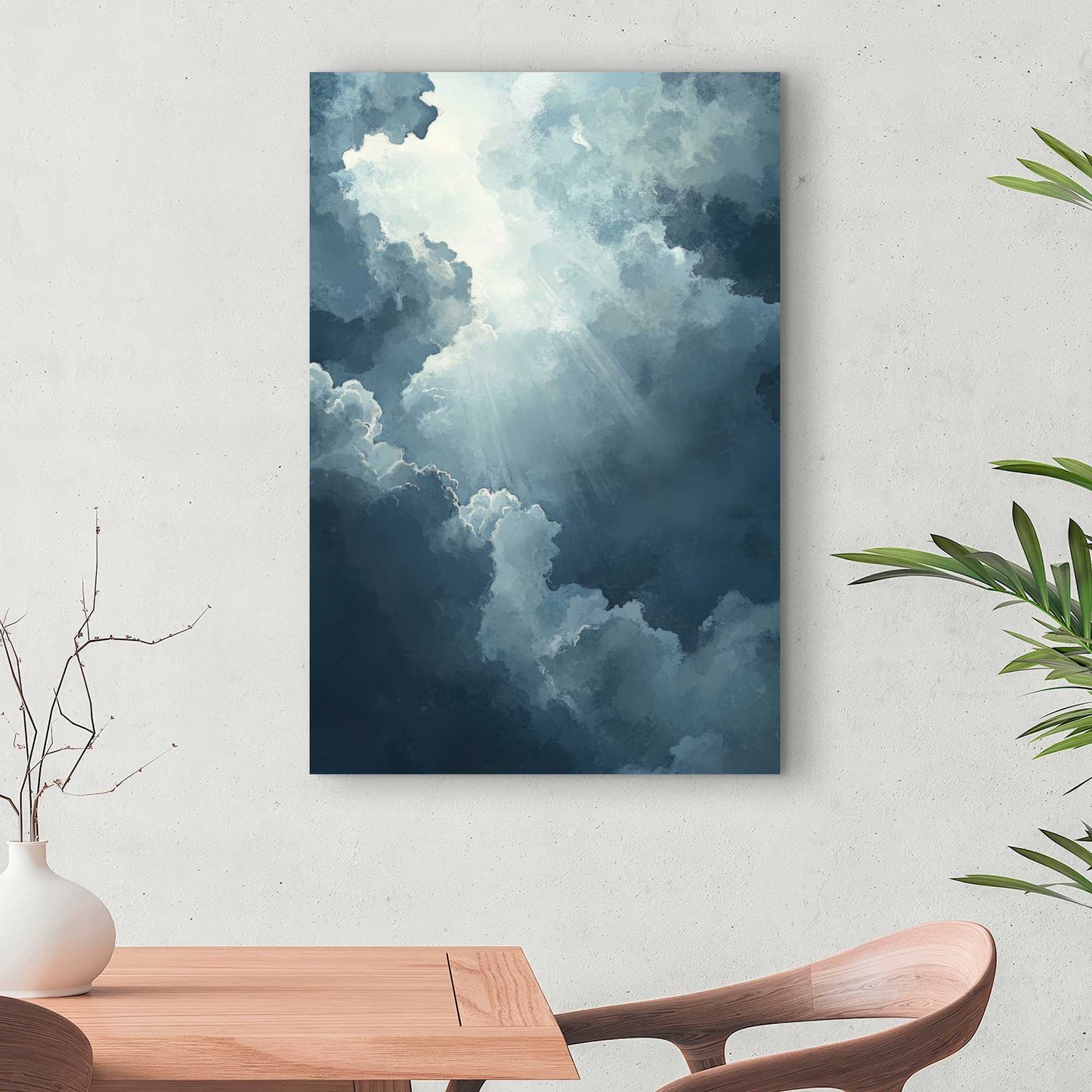 Afterglow - Blue Canvas for Elegant Home Decor | Unique Art