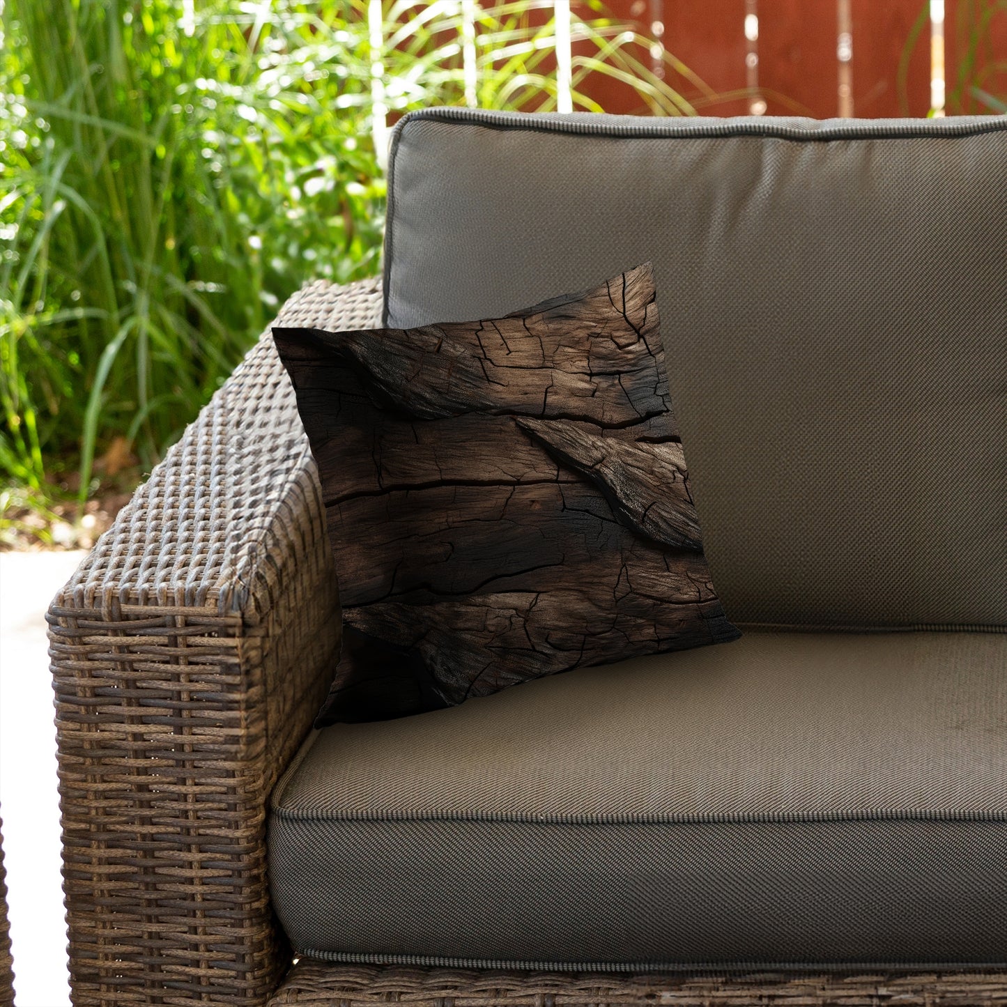 Brown wood - Throw Pillow