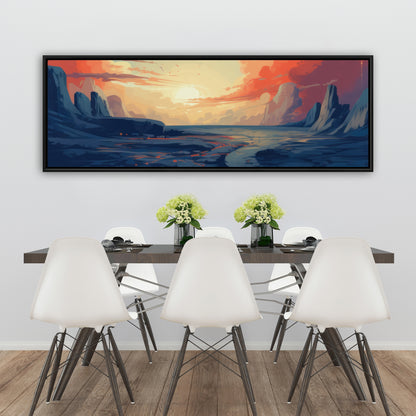 Finally Light - Orange Framed Canvas for Home Decor