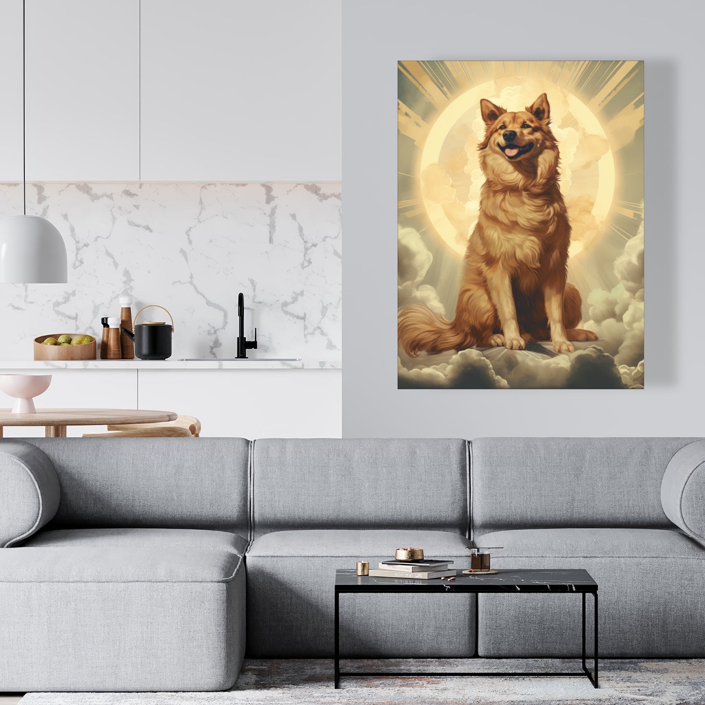 Man's best angel - 32"x32" Canvas