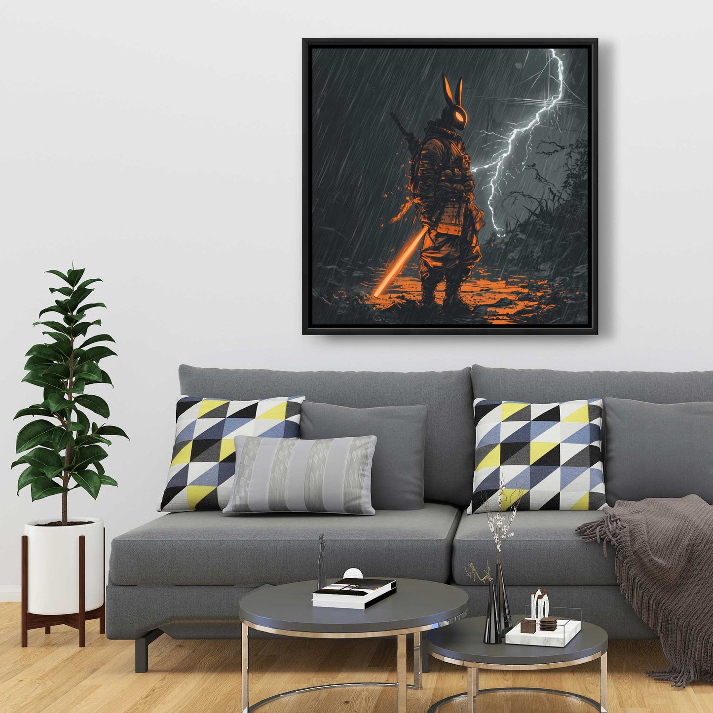 War Machine - Gray Framed Canvas Home Decor | Stylish Art