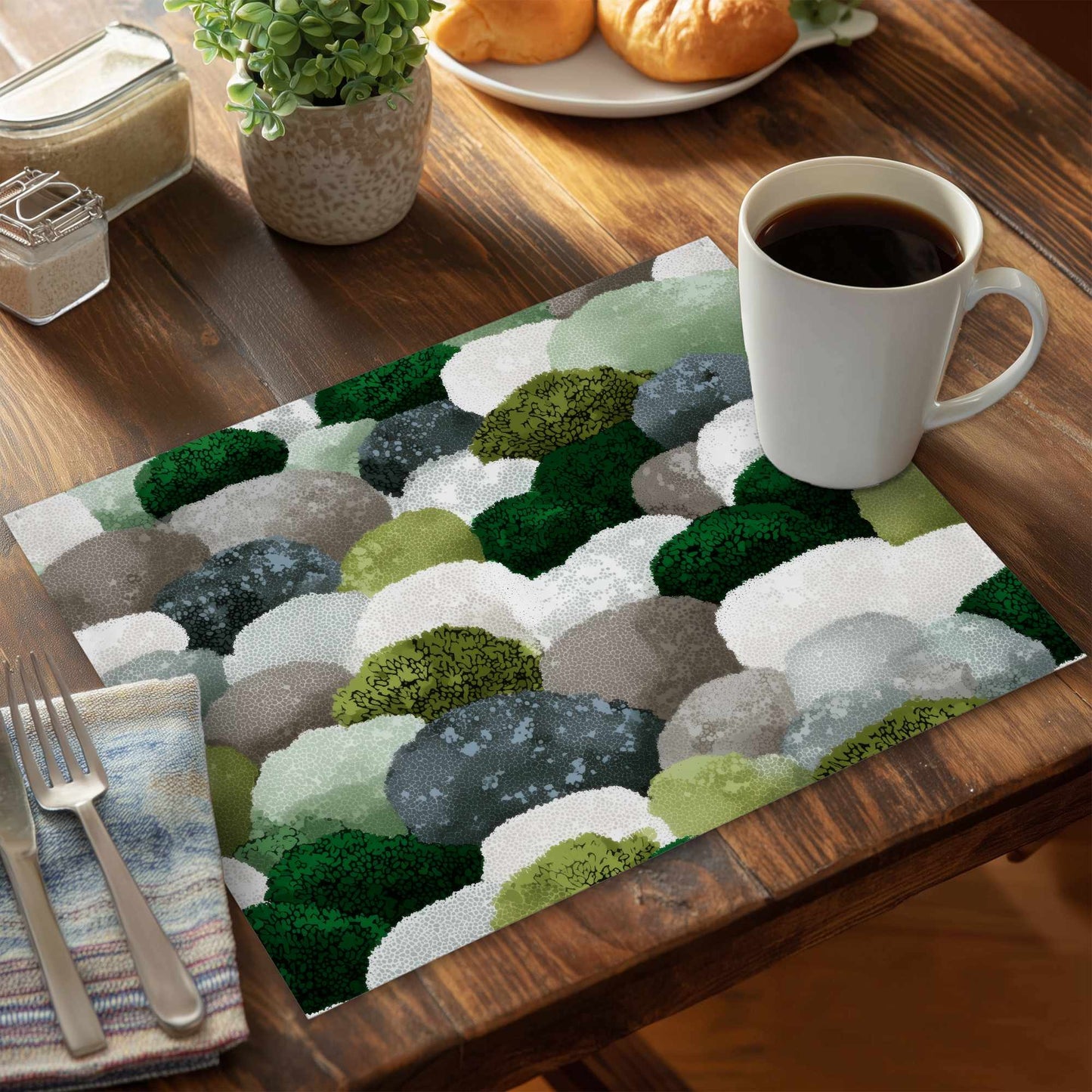 Mossy River Stones Placemat | Stylish Home Decor Accent